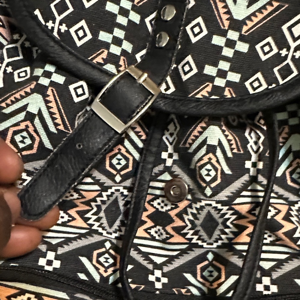 Geometric Pattern Backpack - image 3